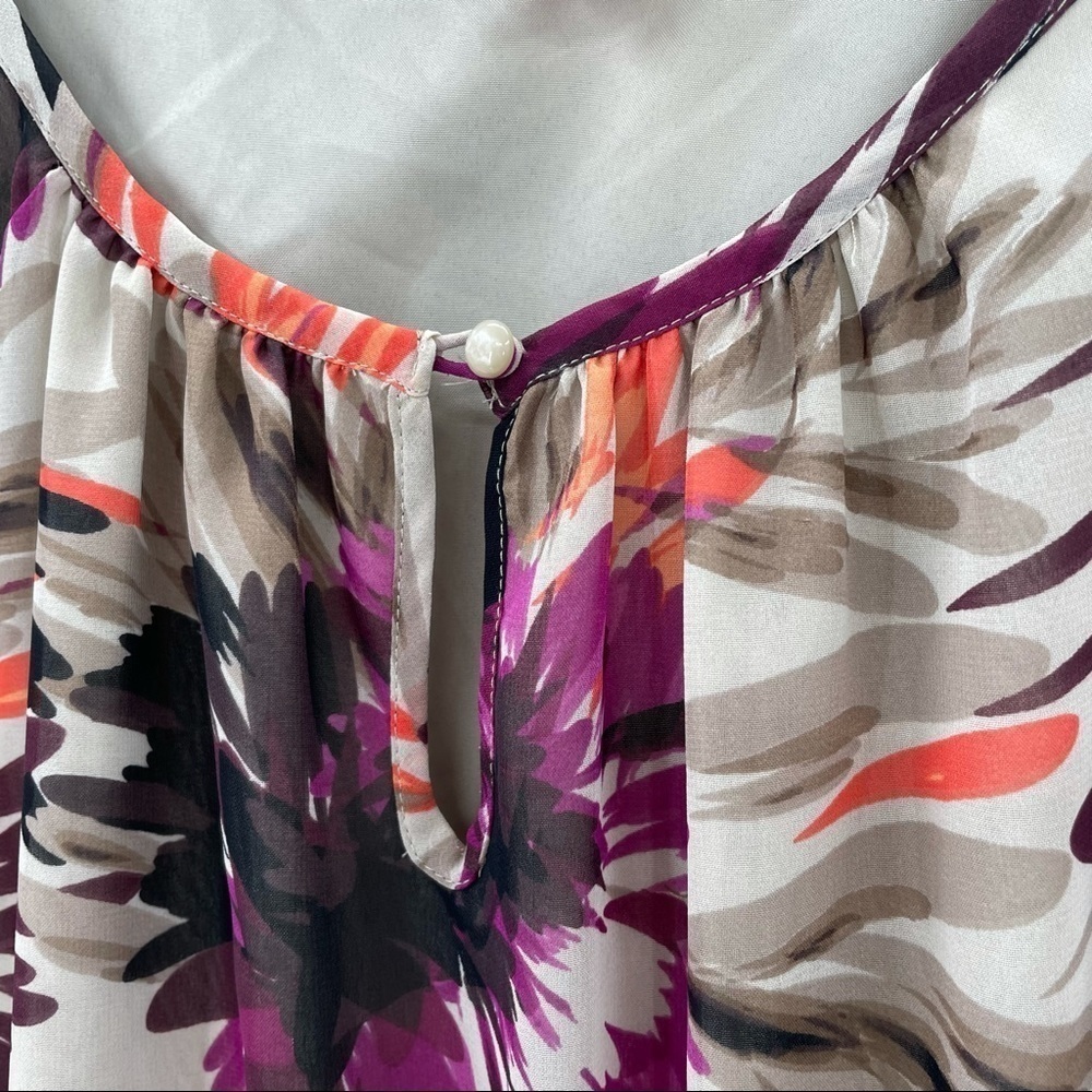 Elle Purple & Tan Floral Dress - Picture 9 of 15